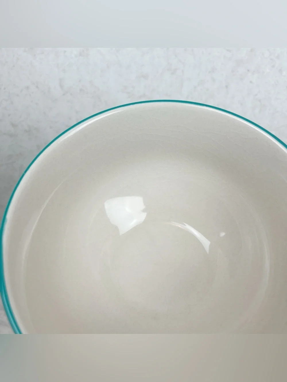 Pioneer Woman Happiness Footed Bowl Red Starburst Aqua Trim Whimsy Farmhouse